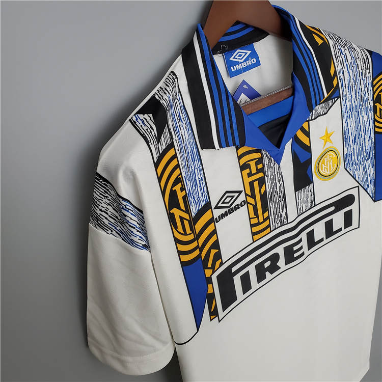 96/97 Inter Milan Away White Retro Soccer Jerseys Football Shirt - Click Image to Close